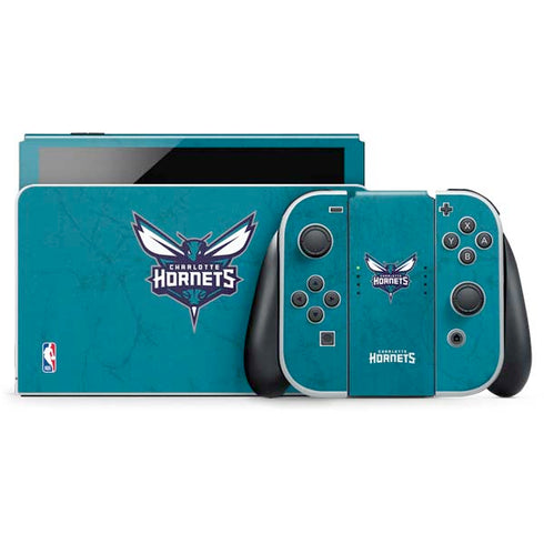 NBA Charlotte Hornets Distressed Nintendo Switch OLED (2021) Skin
